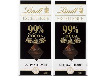 Lindt Excellence 99% Cocoa Dark Chocolate Bar 50g ( Pack of 2 )