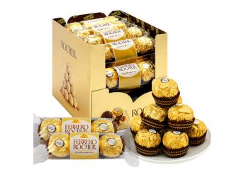 Ferrero Rocher Chocolate Pralines Treat Pack 3 Pieces Pouch,16 X 37g