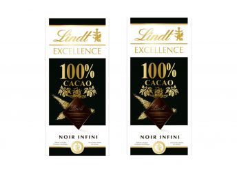 Lindt Excellence 100% Cacao Dark Chocolate Bar 50g Each (Pack of 2)