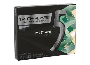	5 Gum Sweet Mint Sugarfree Gum - 15 Piece, 10 Pack