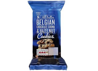 M&S All Butter Belgian Chocolate Chunk & Hazelnut Cookies 200g