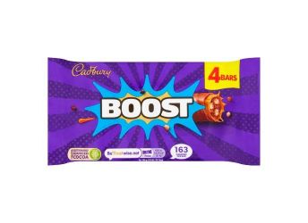 Cadbury Boost 4 Bars Milk Chocolate With Caramel & Biscuit 126g (Imported)