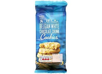 M&S All Butter Belgian White Chocolate Chunk Cookies 200g