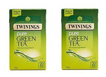 Twinings Pure Green Tea 20 Tea Bags (Imported) Pack Of 2, 50g Each