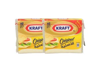 Kraft Original Cheese 20 Slices,200gm Each ( pack of 2)