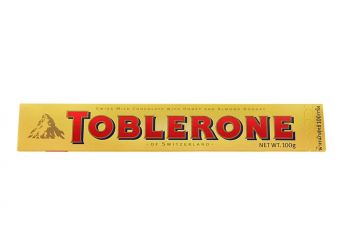 Toblerone Milk Chocolate with Honey and Almond Nougat Pouch, 100 g (Imported)