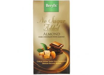 BERYL'S Sugar-free Almond Dark Chocolate Tablet 85GR
