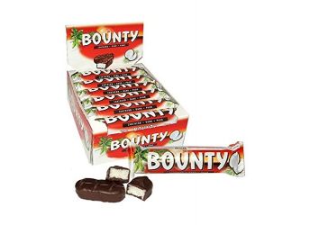 Bounty Dark Coconut Chocolate Bars - 24 x 57g
