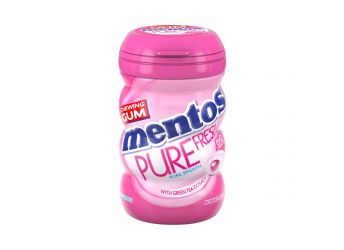 Mentos Pure Bubble Fresh Sugar Free Gum With Green Tea Extract 50 Pcs Bottle, 97g (Imported)