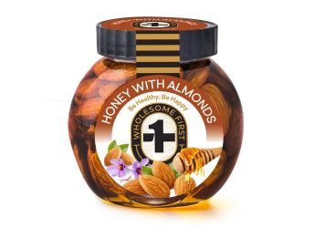 Wholesome First-Honey with Almonds - Almond and Saffron with White Acacia Honey-210g