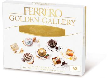 Ferrero Chocolate Golden Gallery Luxury Assortment, 42 Assorted Chocolates 389.g