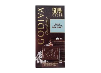 Godiva 50% Cocoa Sea Salt & Dark Chocolate Large Bar -100g