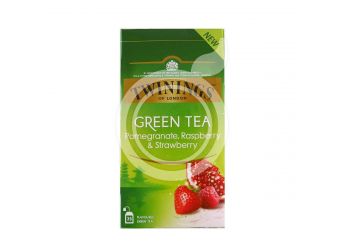 Twinings Green Tea Pomegranate, Raspberry & Strawberry 25 Tea bags, 37.5g Each