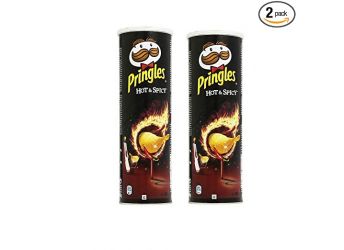 Pringles Hot & Spicy Chips - 165g (Pack of 2)