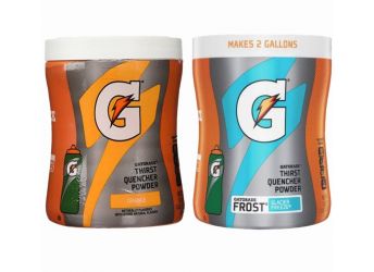 Gatorade Glacier Freeze & Gatorade Orange Thirst Quencher Powder Drink Mix 521g Each (Combo Pack) (Imported) 