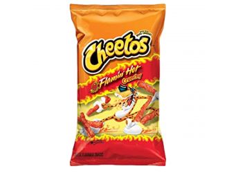 Cheetos Flamin Hot Crunchy Snacks - Cheese Flavoured, 226.8g