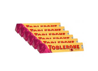 Toblerone Fruit & Nut with Raisins, Honey and Almond Chocolate Bar Pack of 6, x 100g