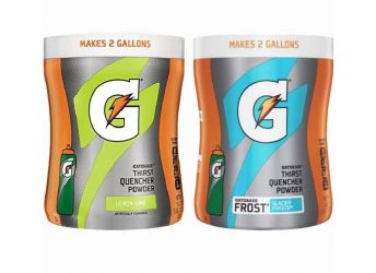 Gatorade Glacier Freeze & Lemon Lime Thirst Quencher Powder Drink Mix, 521g Each (Combo Pack) (Imported)