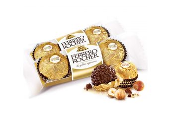 Ferrero Rocher Chocolate Pralines Treat Pack 3 Pieces 37g Each (Pack of 2)