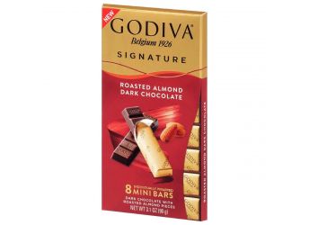 Godiva Chocolatier Signature Roasted Almond Dark Chocolate Bar, 90g