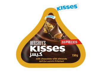 Hershey’s Kisses Milk Chocolate with Almonds, 150 g