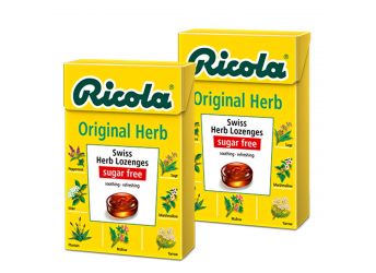 Ricola Sugar Free Original Herb Swiss Herb Lozenges Drops,40g each (Pack of 2)