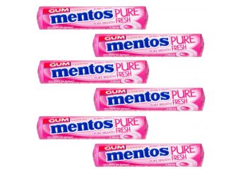 Mentos Sugarfree Pure Fresh, Bubble Fresh, 6 x 15.5 g (Imported)