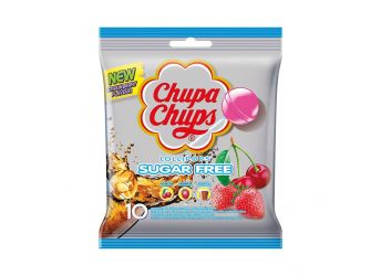 Chupa Chups Sugar Free Assorted 10 Lollipops, 110g (Imported)
