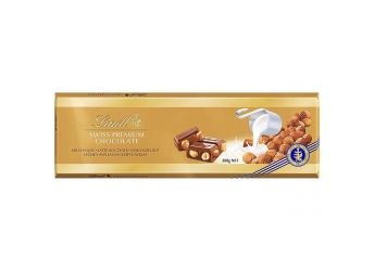 Lindt Gold Bar Swiss Premium Hazelnut Chocolate, 300g