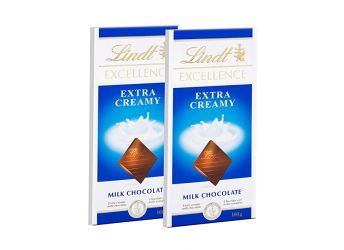 Lindt Excellence Extra Creamy Milk Chocolate,100g Each (Pack of 2)