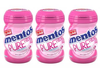 Mentos Pure Fresh Sugar Free Chewing Gum Bubble Fresh With Green Tea Extract 20g Pack Of 3 (Imported)