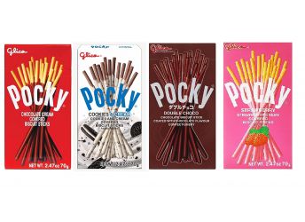 Pocky Sticks Variety Pack Coverd With Crunchy Biscuit, Chocolate, Strawberry, Double Chocolate, Cookies & Cream,47g Each (Pack Of 4)
