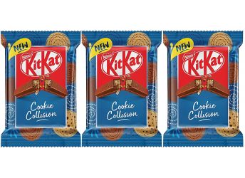Nestle KitKat Cookie Collision 4 Finger 45g Pack Of 3 (Imported)