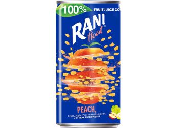 Rani Float Peach Fruit Drink With Real Fruit Pieces 180ml (Pack of 6)