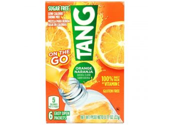 Tang on the Go Sugar Free Orange Powder Drink Mix Sachets, 6 Packets
