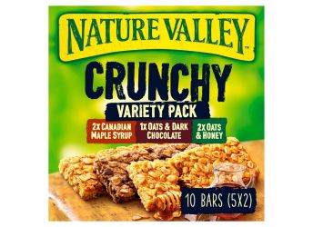 Nature Valley Variety Pack Cereal Bars, 210g (2xCanadian Maple Syrup+1xOats & Dark Chocolate+2xOats & Honey Bars),