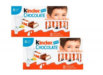 Kinder Chocolate 8 Bars, 100g Each (Pack of 2)