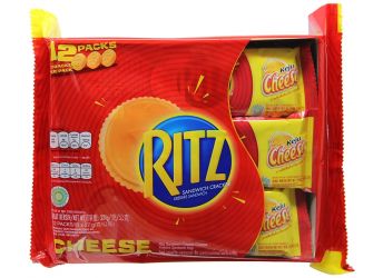 Ritz Sandwich Cracker Cheese Keju, Red, 27 g, Pack of 12