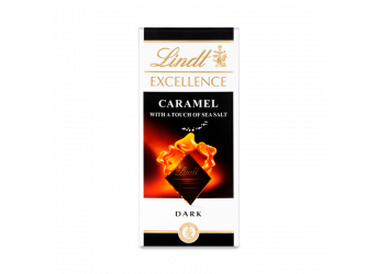 Lindt Excellence Bar Dark Caramel and Sea Salt,100g