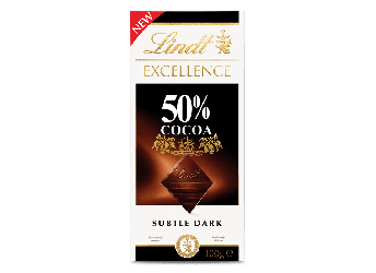 Lindt Excellence Dark Chocolate 50% Cocoa,100g