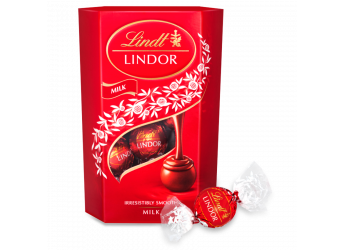 Lindt Lindor Milk Chocolate Smooth Truffles Gift Box,200g