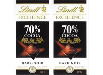 Lindt Excellence 70% Cocoa Dark Chocolate,100g  Each (Pack of 2)