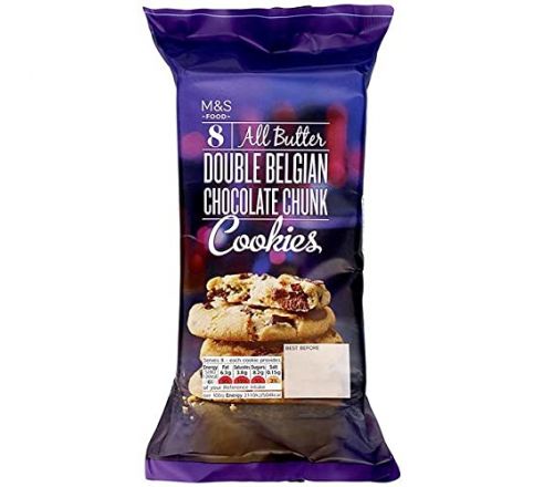 M&S All Butter Double Belgian Chocolate Chunk Cookies 200g