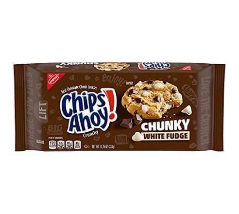 CHIPS AHOY! Chunky White Fudge Chocolate Chip Cookies, 1 Pack (11.75 oz.)