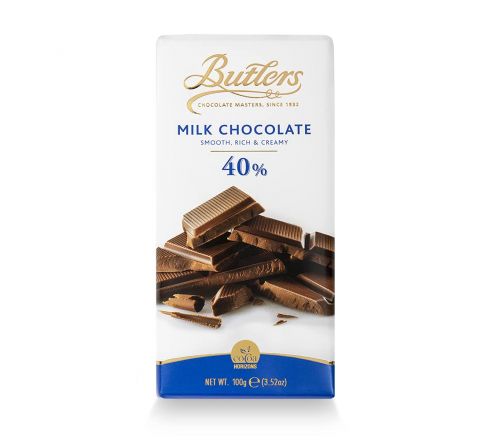 Butler 40% Milk Chocolate Bar, 100g