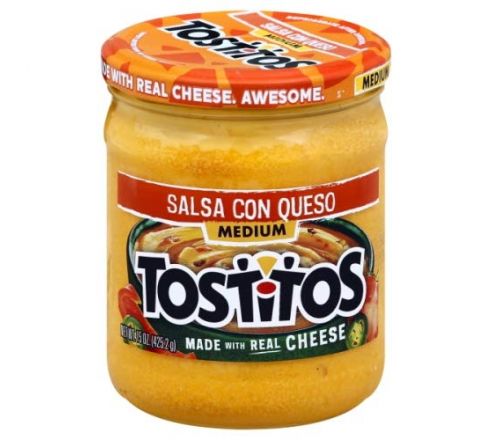 TOSTITOS Fritolay Salsa Con Queso Made with Real Cheese, Medium,425.2g