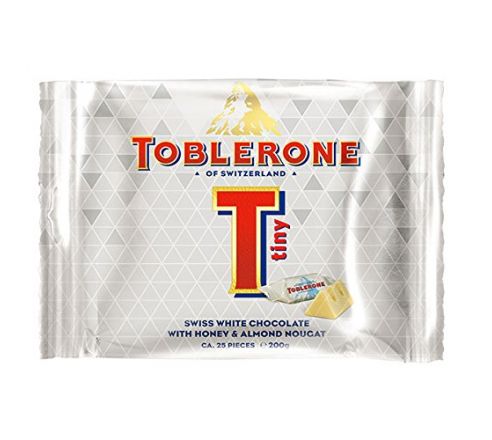 Toblerone Swiss White Chocolate with Honey & Almond Nougat Pouch,200g