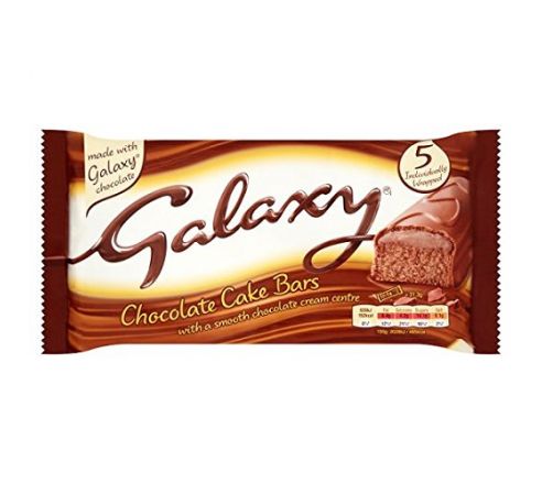 Galaxy Chocolate Cake 5 Bar With Smooth & Chocolate Cream Centre,150g