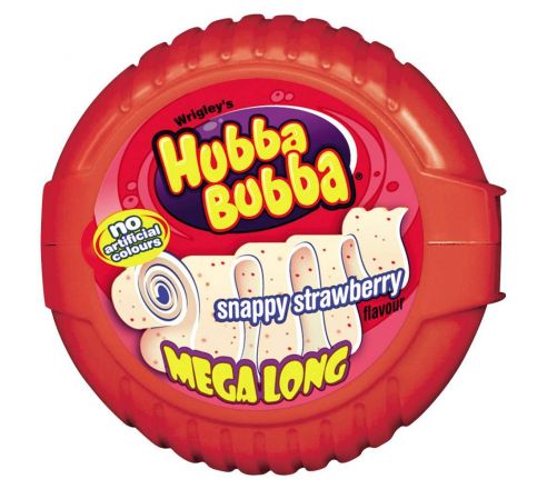 Hubba Bubba Mega Long Snappy Strawberry, 56g