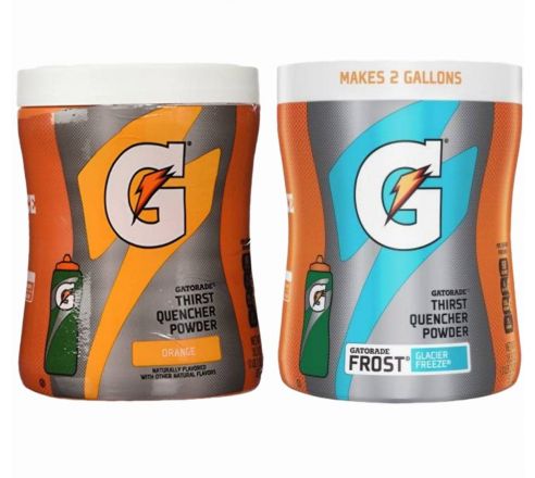 Gatorade Glacier Freeze & Gatorade Orange Thirst Quencher Powder Drink Mix 521g Each (Combo Pack) (Imported) 